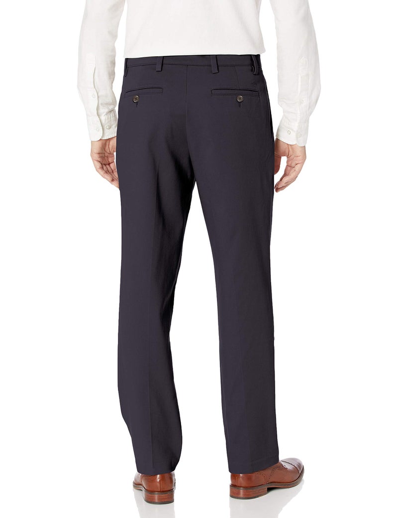 Dockers Men's Classic Fit Easy Khaki Pants-Pleated (Standard and Big & Tall), Navy, 34W x 34L - Image 2